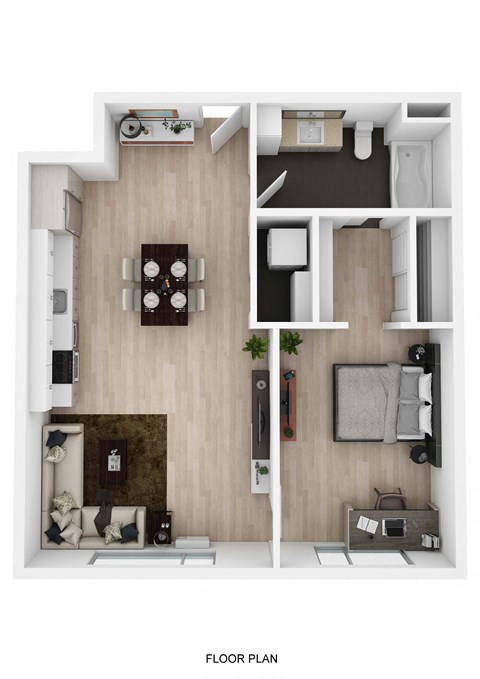 1 Bedroom C floor plan